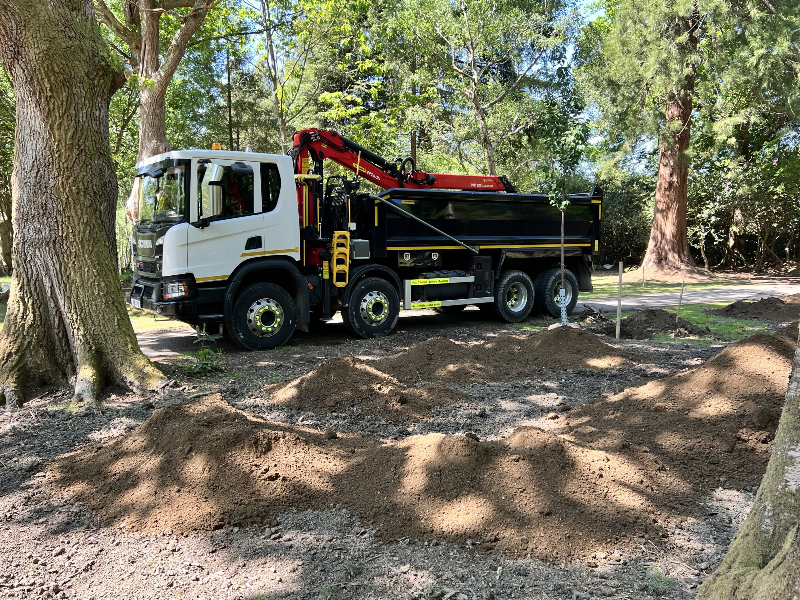AFD Transport grab lorry on site in Sussex